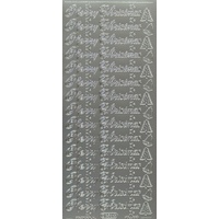 Starform Sticker Sheet 4 x 9 Inch Merry Christmas Silver