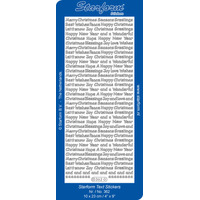 Starform Sticker Sheet Assorted Christmas Greetings Silver