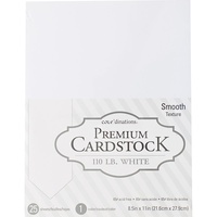 Core'dinations Premium Cardstock 8.5x11 25 Sheets Smooth White