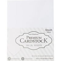 Core'dinations Premium Cardstock 8.5x11 25 Sheets Smooth White