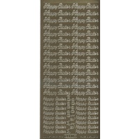 Starform Sticker Sheet 4 x 9 Inch Happy Easter Gold