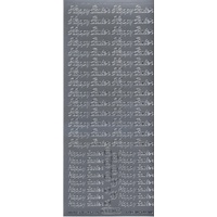 Starform Sticker Sheet 4 x 9 Inch Happy Easter Silver