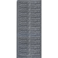 Starform Sticker Sheet 4 x 9 Inch Happy Birthday Silver