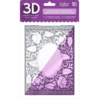 Crafter's Companion 3D Embossing Folder 5X7 English Rose