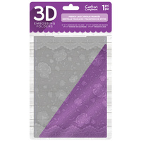Crafter's Companion 3D Embossing Folder 5X7 French Lace