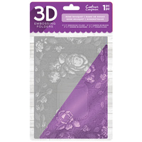 Crafter's Companion 3D Embossing Folder 5X7 Rose Banquet