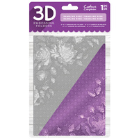 Crafter's Companion 3D Embossing Folder 5X7 Rambling Rose