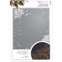 Crafter's Companion 3D Embossing Folder 5X7 Pretty Poinsettia
