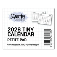 3Quarter Designs 2026 Tiny Calendar Petite Pad