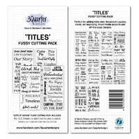 3Quarter Designs 2026 Lots of Titles Fussy Cutting Pack