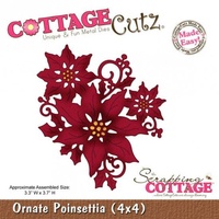 Cottage Cutz Die Ornate Poinsettia (4x4) 