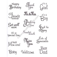 LeCreaDesign Clear Stamp Sentiments 