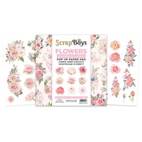 ScrapBoys 6x6 Pop Up Pad 190gsm Flowers Scrapbooking Elements