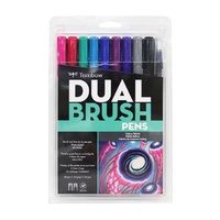 Tombow Dual Brush Pen 10pk Galaxy