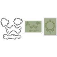 Sizzix Framelits Die Set 4PK w/Textured Impressions Ornament Set #2 657976