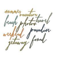 Sizzix Thinlits Die Set 9PK - Handwritten Vacation 661286