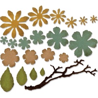 Sizzix Thinlits Dies By Tim Holtz Small Tattered Florals 661806