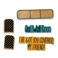 Sizzix Framelits Die & Stamp Set By Stephanie Barnard Get Well Soon