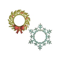 Sizzix Tim Holtz Thinlits Die Set Wreath & Snowflake 664210