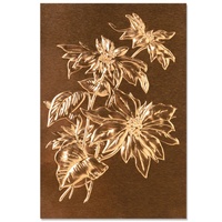 Sizzix 3D Textured Fades Embossing Folder Poinsettia by Tim Holtz 664247