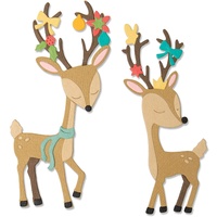 Sizzix Thinlits Die Set 10pk Christmas Deer 664448