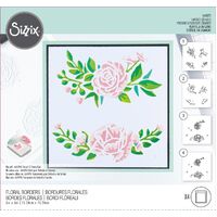 Sizzix Layered Stencils 4PK Floral Borders