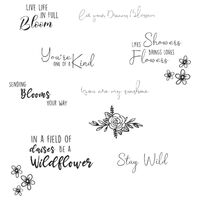 Sizzix Clear Stamps Set 10PK - Spring Bloom Sentiments by Jess Slack 666145