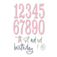 Sizzix Thinlits Die Set 15PK Fabulous Birthday Numbers