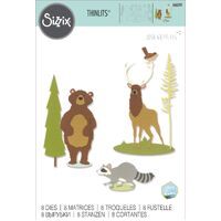 Sizzix Thinlits Die Set 8PK Forest Animals #2