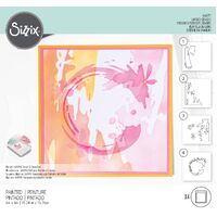 Sizzix Layered Stencils 4PK Painted