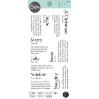 Sizzix Clear Stamps Set 7PK Festive Dictionary Definitions