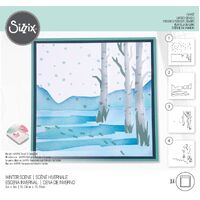 Sizzix Layered Stencils 4PK Winter Scenes