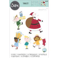 Sizzix Thinlits Die Set 10PK Santa and Elves