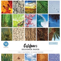 Colorbok 12x12 Paper 50/Pk 100gsm Outdoors