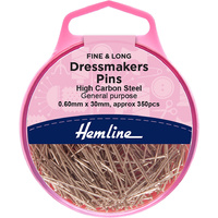 Pins Dressmaker Pins High Carbon Steel 350pcs 0.60mm x 30mm
