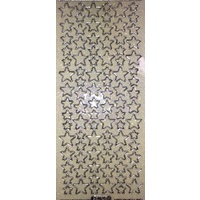 Starform Sticker Sheet 4 x 9 Inch Christmas Stars Silver