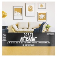 Colorbok 210gsm Smooth Cardstock 12x12 30 Pack Kraft