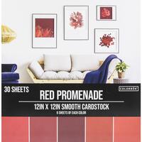 Colorbok 210gsm Cardstock 12X12 30 Pack Red Promenade