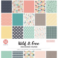 Colorbok 12x12 Paper 50/Pk 100gsm Wild & Free