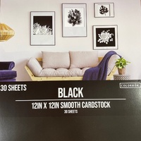 Colorbok 210gsm Smooth Cardstock 12x12 30 Pack Black