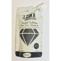 Izink Diamond Glitter Paint 80ml Noir (Black)
