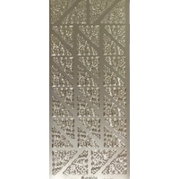 Starform Sticker Sheet 4 x 9 Inch Corners 4 Silver