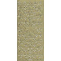 Starform Sticker Sheet 4 x 9 Inch Stars Large Gold