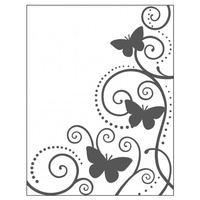 Crafts4U Embossing Folder 10.5cm x 14.5cm Butterfly Corner