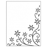 Crafts4U Embossing Folder 10.5cm x 14.5cm Flower Corner