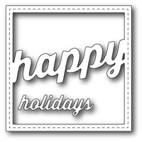 Memory Box Die Stitched Happy Holiday Square Frame 99265 