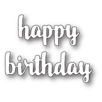 Memory Box Die Happy Birthday Upright Script 99684 