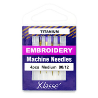 Klasse Machine Embroidery Needles 80/12 Titanium