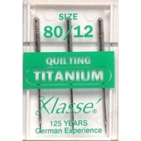 Klasse Machine Quilting Needles 80/12 Titanium 