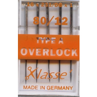 Klasse Machine Overlocker Needles Type A (16x231, DBx1) Size 80/12